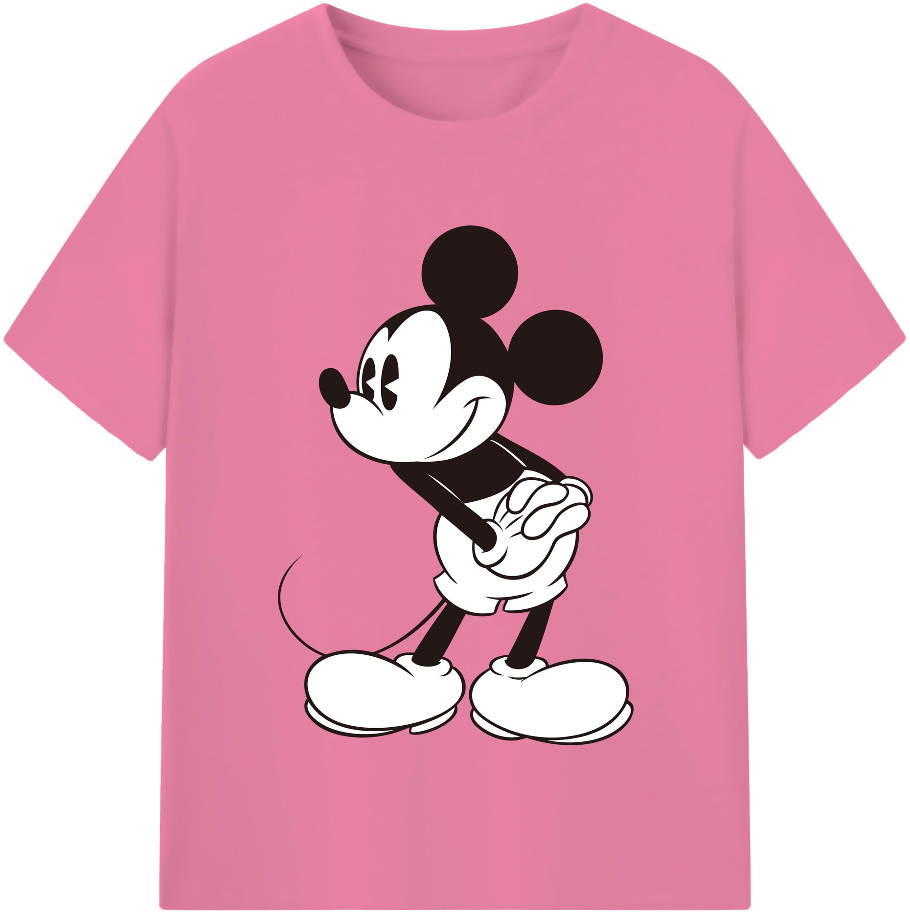 （画像用） ミッキーマウス Mickey Mouse 綿100％半袖Tシャツ（フロントプリント）